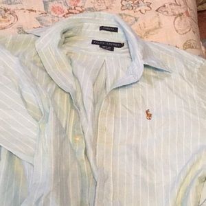 Light blue button down